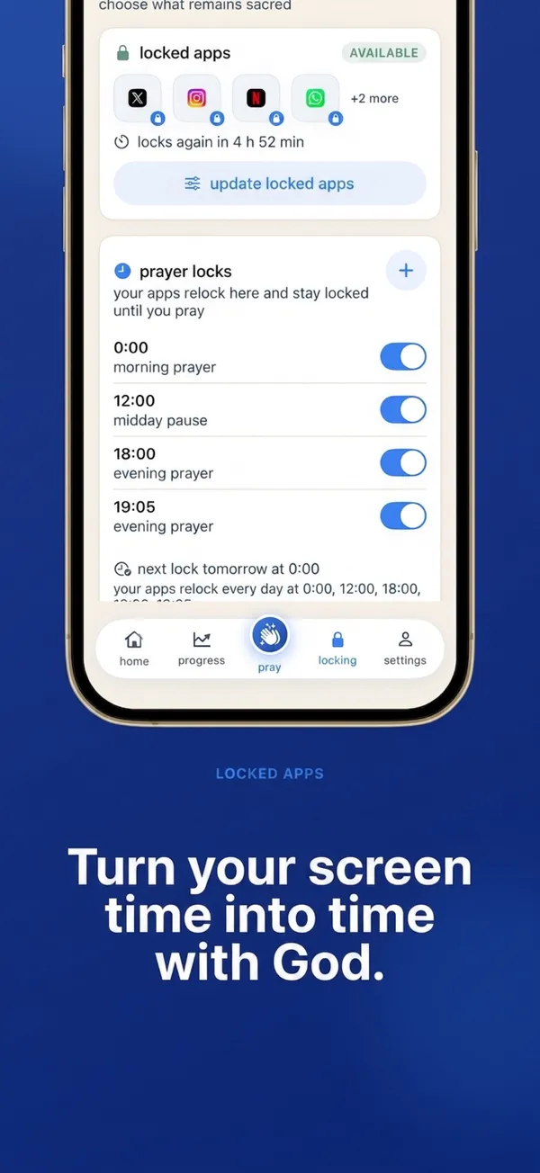Faithlocked app screenshot